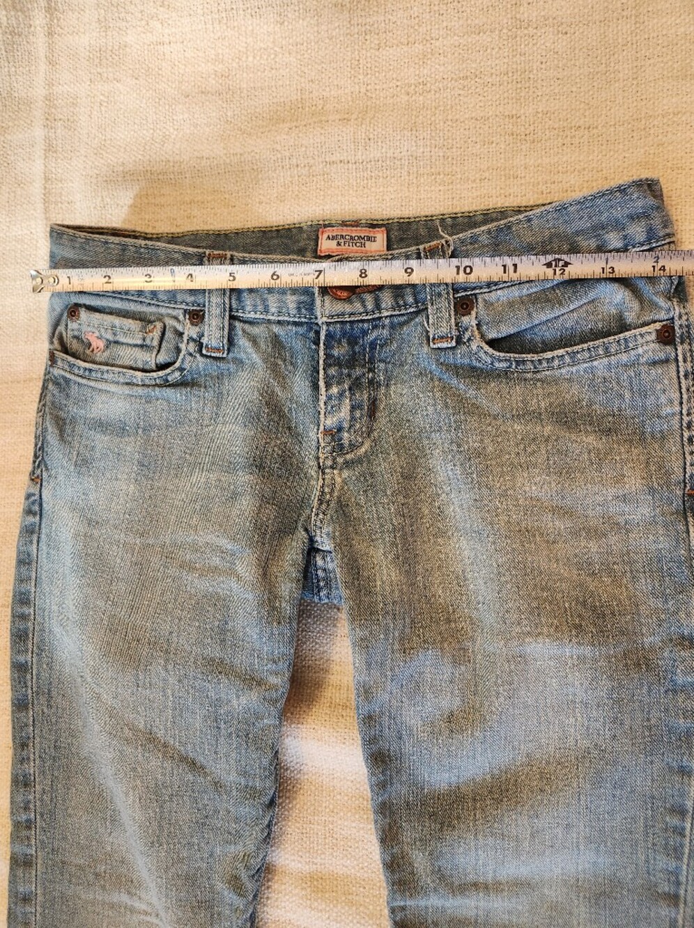 Abercrombie & Fitch Denim Ankle Cropped Style Jeans with Pink Label - Picture 7 of 7